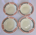 Vintage 1996 Set of 4 Gibson Coca-Cola Checkered Bowls 8” Soup Cereal bowls EUC
