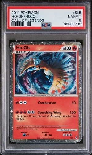 Pokemon Ho-Oh SL5 Holo Call Of Legends PSA 8