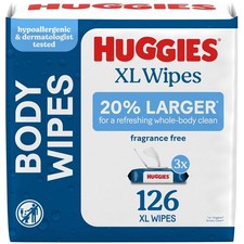 Huggies Extra Large Unscented Wipes, 9 Flip-Top Packs, 378 Count