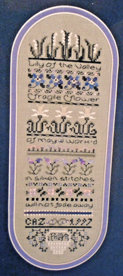 The Drawn Thread Lily of the Valley Sampler 48x152 Cross Stitch - Pattern Only