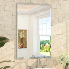 24" x 36" Rectangle Tempered Mirror with Frameless Beveled Edge for Vanity