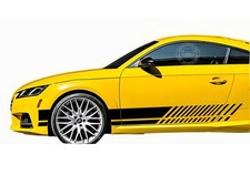 2 Pcs Graphics Car Door Sticker For Mercedes-benz Audi Bmw Side Skirt Stripes