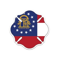 Georgia Maltese Cross Border Sticker Decal