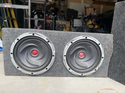 Set Of 2 12” Enclosed Kenwood Subwoofers