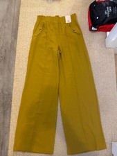 SALE £12.50 ~BNWT ~TU~BLOGGERS SOLD OUT MUSTARD YELLOW WIDE LEG TROUSERS ~UK12L