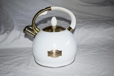 Susteas Stove Top Whistling Tea Kettle White
