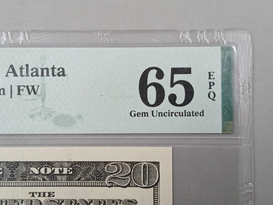 PMG $20 1996 Federal Reserve Atlanta Star fr2084-F* 65 EPQ Twenty Dollar Bill - Image 4 of 4