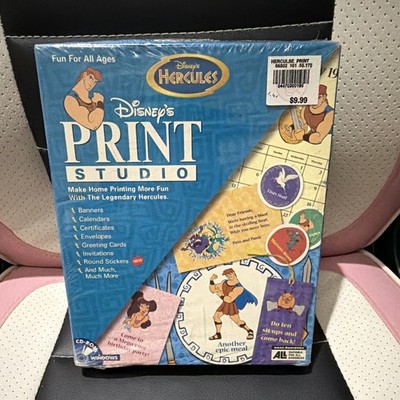 Disney Hercules Print Studio Software CD-ROM for Windows
