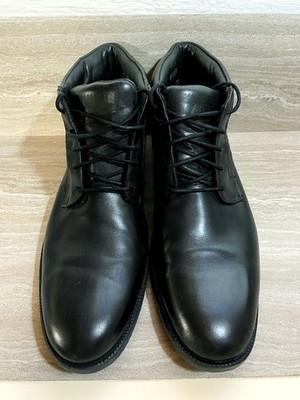 NWOT Rockport Mens Flynn Boots US 9 Black Leather Goretex Boots