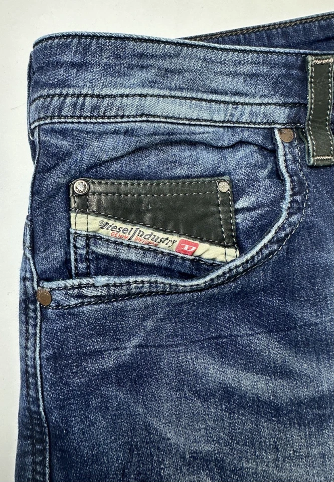 Pantalones deportivos Diesel Thavar azules para hombre talla 32x32 Foto 3 de 4