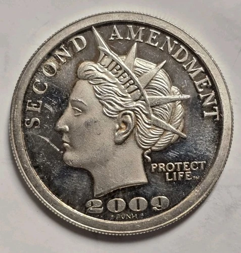 2009 Norfed Second Amendment BudsGunShop 1 Oz .999 Silver Round
