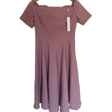 Belle Poque Dress L Pink Swing Fit Flare Scallop Fairy Retro Cottagecore NWT