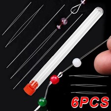 Beading Needles Set 6pcs Big Eye Steel Self Threading Jewelry DIY