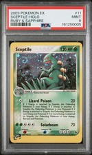 2003 POKEMON EX SCEPTILE-HOLO RUBY & SAPPHIRE #11 PSA 9 *x2 SWIRL*