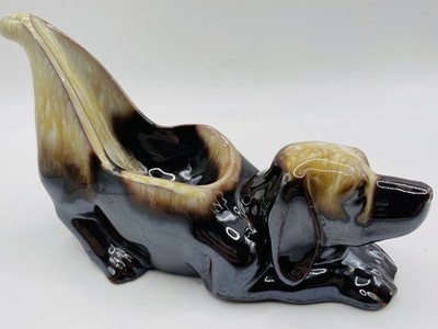 Vintage Ceramic Dog Pipe Rest Holder 6   Rare Find Quality Shading in Brown/Tan