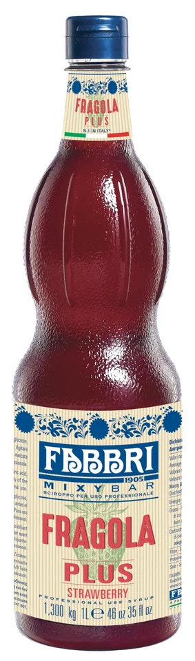 Fabbri Sciroppo Mixybar - Fragola Plus- bott. lt 1 (sviluppo 1,3 Kg)
