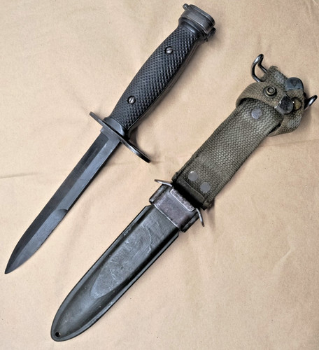 Vintage Knife Bayonet M7 BOC M8 BM Co Scabbard Sheath USMC Army Vietnam War Era