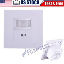 Auto On/Off Sensor Switch Motion Infrared PIR Occupancy Vacancy Wall Light Lamp