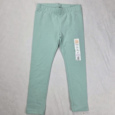 Girls Jumping Beans sz 4 Faded Pine Green Core Leggings Tough Cotton New