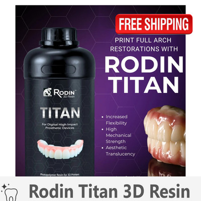 Dental 3D Resin Rodin Titan Ceramic Nanohybrid, 0M1,  0M3, A1, A2, A3, B1, C2