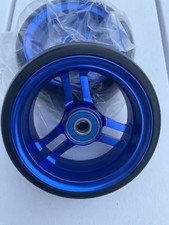 Lot 2 roues fauteuil roulant avec bandage PU noirs et roulements