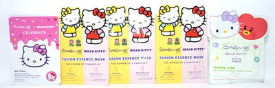 LOT OF 5 The Creme Shop x Hello Kitty Fusion Essence, Me Time, Cheeky Calm Masks