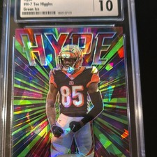 Panini 2021 Prizm Hype Green Ice #H-7 Tee Higgins CSG 10 Cincinnati Bengals