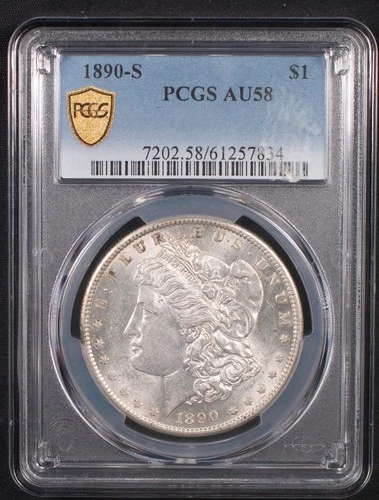 1890-S MORGAN DOLLAR***PCGS AU58