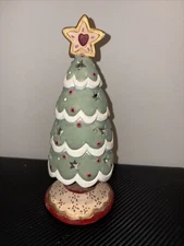 Kurt C. Adler Ceramic Christmas Tree Tea light Candle Holder