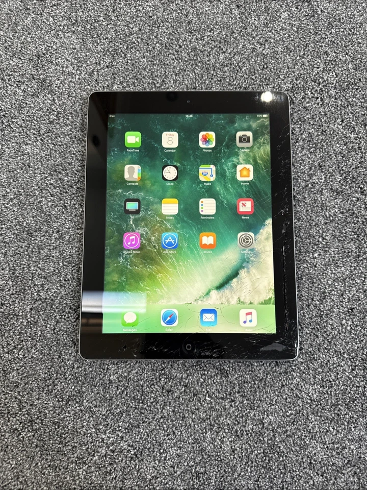 Apple iPad 4th Generation (A1458) 9.7" - 16 GB - Wifi Only Black Cracked Display - Image 3 of 4