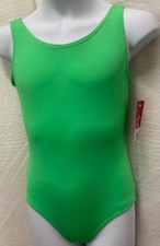 NWT Capezio TB142C Child Tank Lime Greeen Ballet Dance Leotard