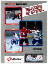 Konami Blades of Steel Video Game Ad 1987 Arcade Hockey image