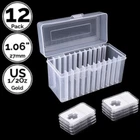 12 Pack 1.06" 27mm Slab Coin Holder w/ Slot Box 4 US 1/2 Oz Gold Eagle Dollar