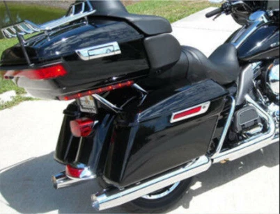 Hard Saddlebags W/ Conversion Brackets For 2008-2017 Harley Dyna Fat Bob FXDF Foto 3 de 4
