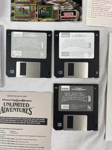 AD&D Unlimited Adventures Fantasy Construction Kit 3.5" CD Mac -RARE COMPLETE - Picture 11 of 18