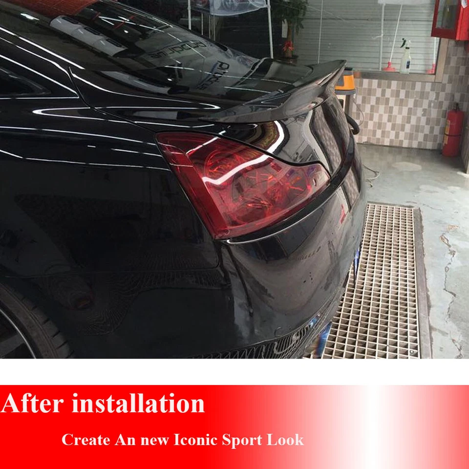 Alerón trasero de fibra de carbono apto para Infiniti G37 09-15 Q60 cupé 13-15  Foto 3 de 4