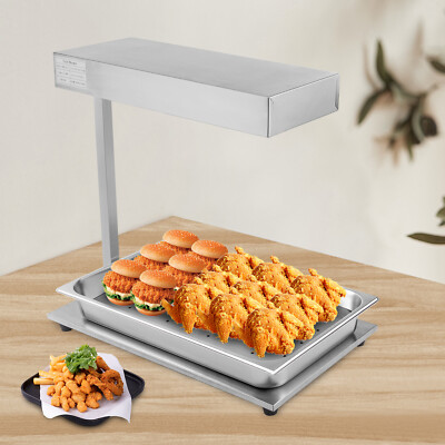 500W French Fry Warmer Commercial Dump Station Heat Lamp Warmer Stainless Steel