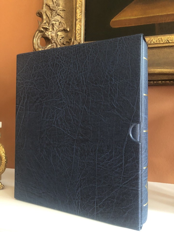 LIGHTHOUSE OPTIMA 4 RINGS BINDER & SLIPCASE. GOOD FOR BANKNOTES FDC