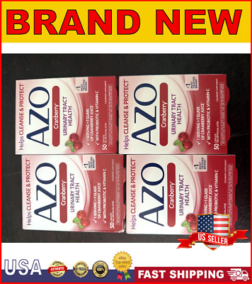 AZO URINARY TRACT HEALTH CRANBERRY 50 Caplets | 4PACK | EX : 01/2027