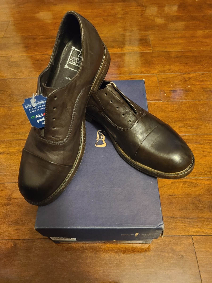 Antica Cuoieria Men’s Brown Leather Dress Shoes‎ Italy Size 11D Antica Cuoieria Loafers Mens 13391 Size 12 D Made In Italy  main image 4