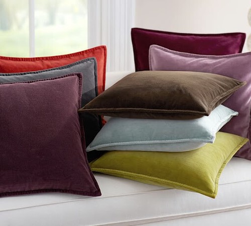 washed velvet pillow covers