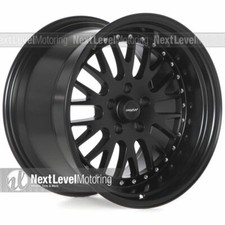 Circuit Cp21 18x9.5 18x11 5x114.3 20 Flat Black Wheels Staggered Fits G35 Mesh