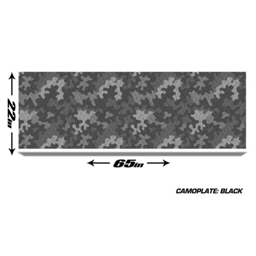 Universal Window Vision Graphics Vinyl Decal-Trim to Fit-65"X22"-Camoplate Black - Foto 2 di 2