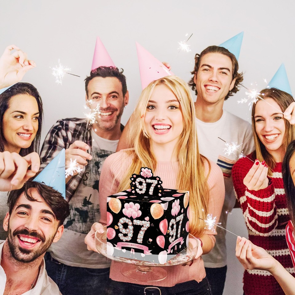 Happy Birthday Money Gift Boxes for Cash 97th Birthday Surprise Gift