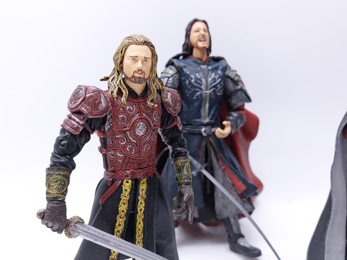Figurine Seigneur des Anneaux 2003 ToyBiz Fields ARAGORN Legolas Eomer lot 4 figurines - Photo 2 sur 9