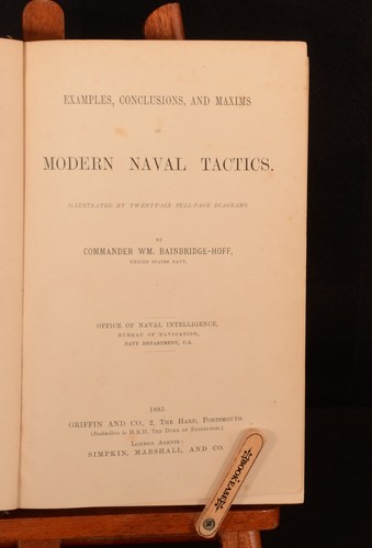 1885 Examples Conclusions Maxim Modern Naval Tactic Bainbridge-Hoff Folding Maps - Foto 7 di 9