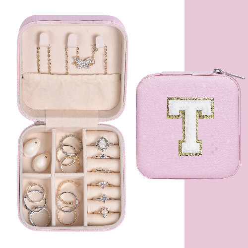 1 Stück Schmuckkästchen Rosa Einlagig Aufbewahrungsbox Damen Klassisch Reinweiß - Bild 35 von 46
