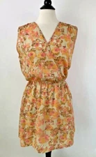 NWT Collective Concepts Sleeveless V-neck Surplice Dress MEDIUM Peach Pull-on