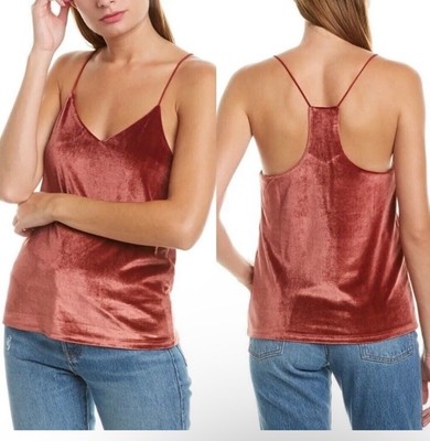 Bishop + Young Women s Tank Top Velvet Racerback  Medium Burgundy  Cami Soft