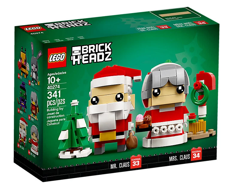 LEGO 40274 Brick Headz Mr. Mrs. Claus No.33 No. 34 NEW lego